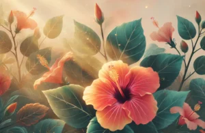 A visually captivating promotional image for a blog post titled 'Bloom and Renew_ Uncover the Power of Your Story.' The image features a serene nature