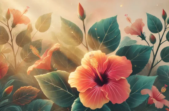 A visually captivating promotional image for a blog post titled 'Bloom and Renew_ Uncover the Power of Your Story.' The image features a serene nature